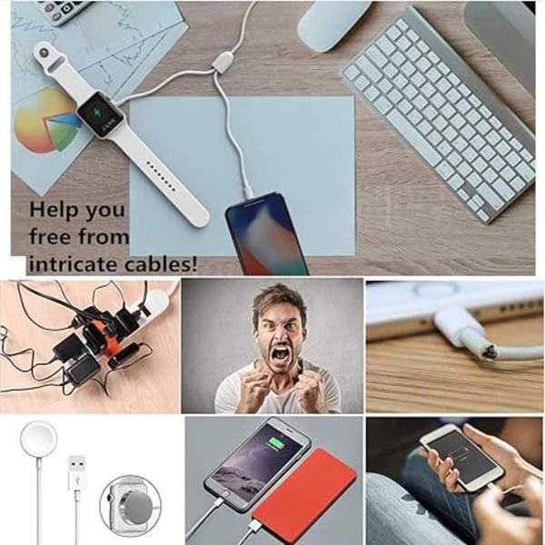 för Apple Watch laddare magnetisk laddningskabel uppdateringsversion W