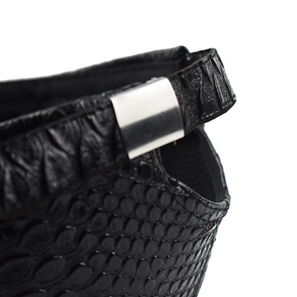 Kvindernes efterår vinter skygge kasket koreansk version snakeskin pu læder