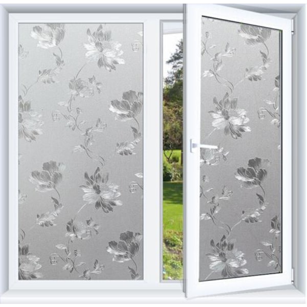 Hibiscus 45*200cm 3D elektrostatisk självhäftande glasfilm