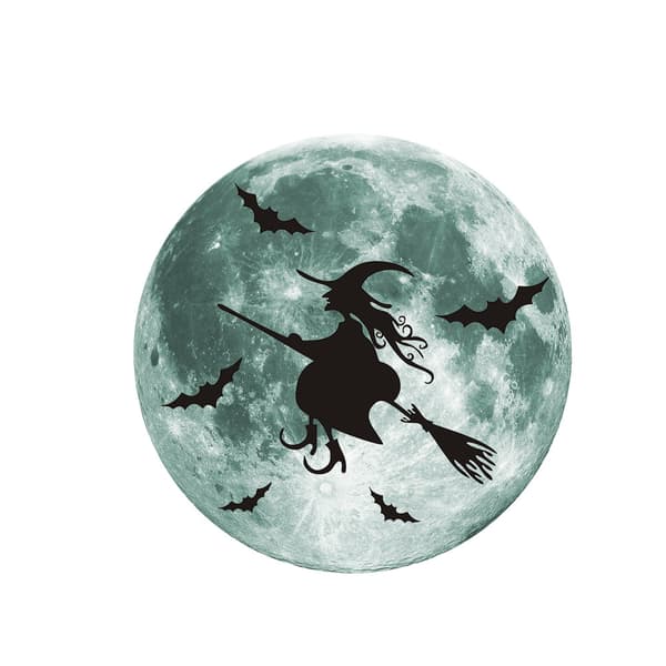Halloween Måne Lysende Sticker-30*30cm
