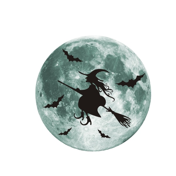 Halloween Moon Luminous Sticker-30*30cm