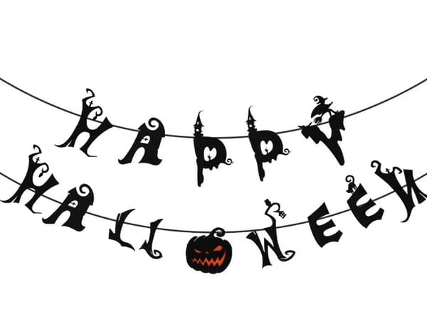 Halloween Banner Garland Multicolor Design Vimpel Græskar Flag