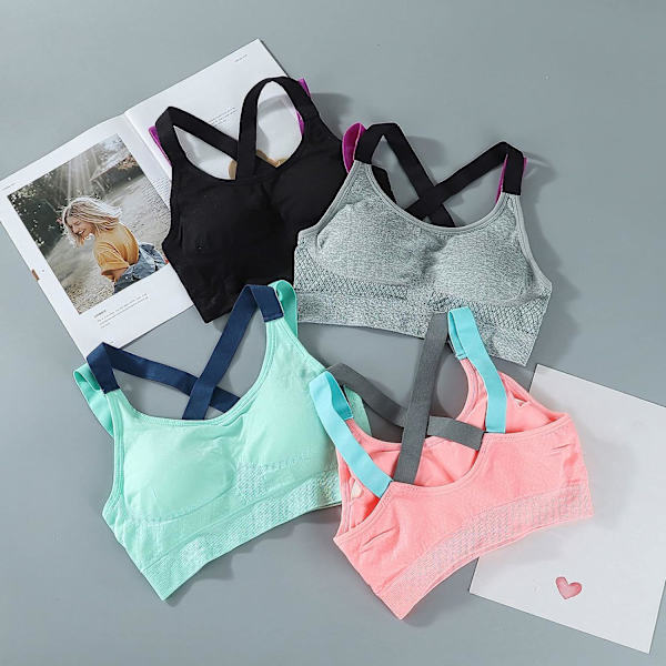 Naisten toppi Push Up -urheilurintaliivit - Pinkki S