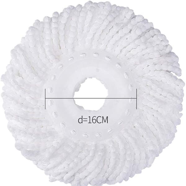 3 stk Universal Mop Head 360 Graders Svingbart Tilbehør Mikrofiber