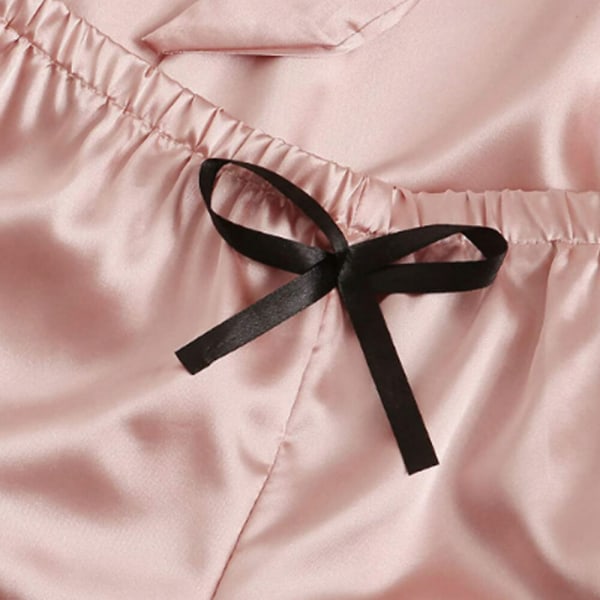 Blommig spets för damer Kamouflage Satin Pyjamas Underkläder Set om 4 M