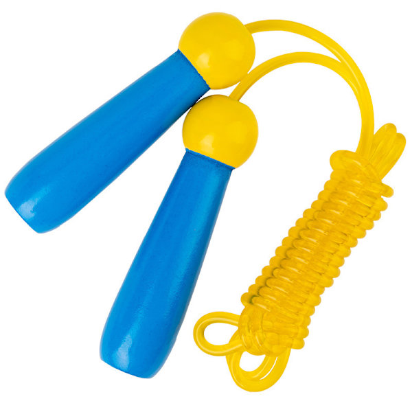 Hopprep för barn, [2-pack] Justerbar bomullsrep med trä