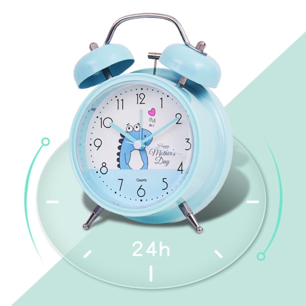 Söt studentväckarklocka Candy Color Bell Style Silent Bedside C