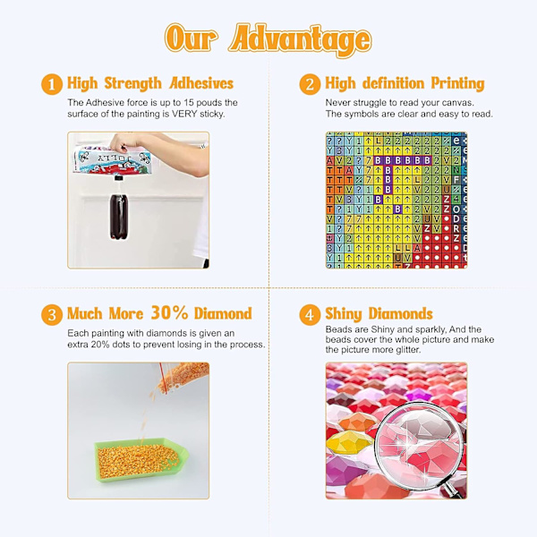 5D Gnomes Diamantmaleri Kit til Voksne, DIY Efterårs Diamant Pai