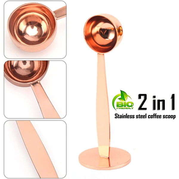 Espresso Scoop og Tamper Kaffeske i Rustfrit Stål Måleske