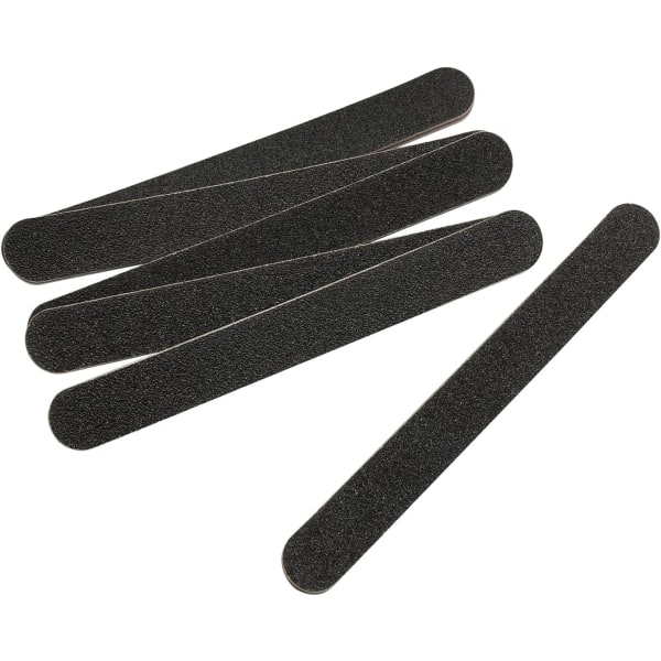 10 Professionelle Dobbeltsidede Neglefile 100/180 Matte Sort Diam