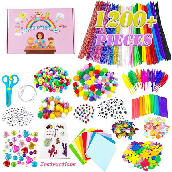Barnens pysselset, 1200+ delar Barnens filt pyssel