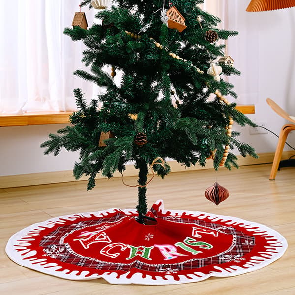 Jul snöflinga kanttryck röda och gröna engelska bokstäver