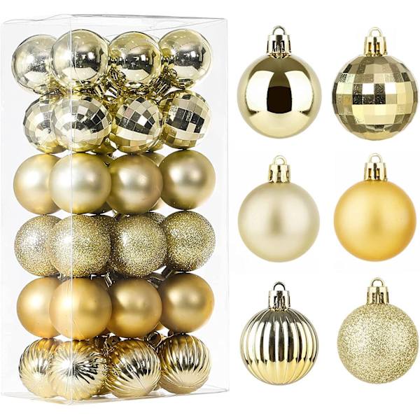 36 x Julgranskulor krossäkra ornament julgran han