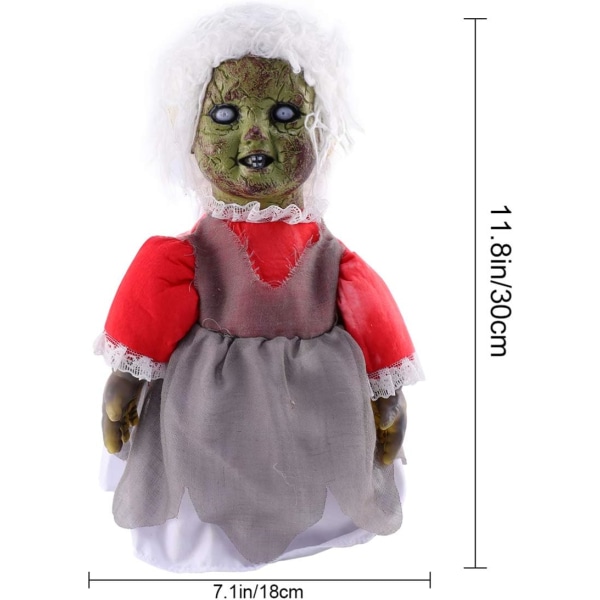 1 kpl Halloween-kummitusnukke Pelottava ääniaktivoitu induktio