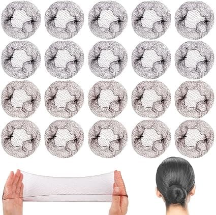 40 stk. sorte hårnet, usynlige chignon net elastiske kant mesh