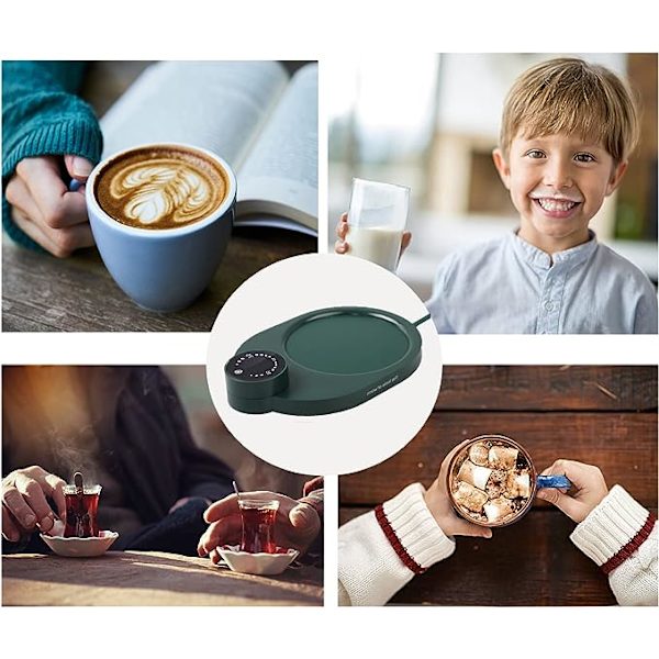 Smart kaffekopvarmer, kopvarmer til hjemmekontor, automatisk slukning