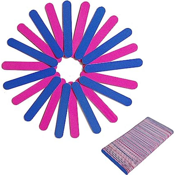 100 st Mini Dubbelsidiga Nagelbuffer 180/240 Grit