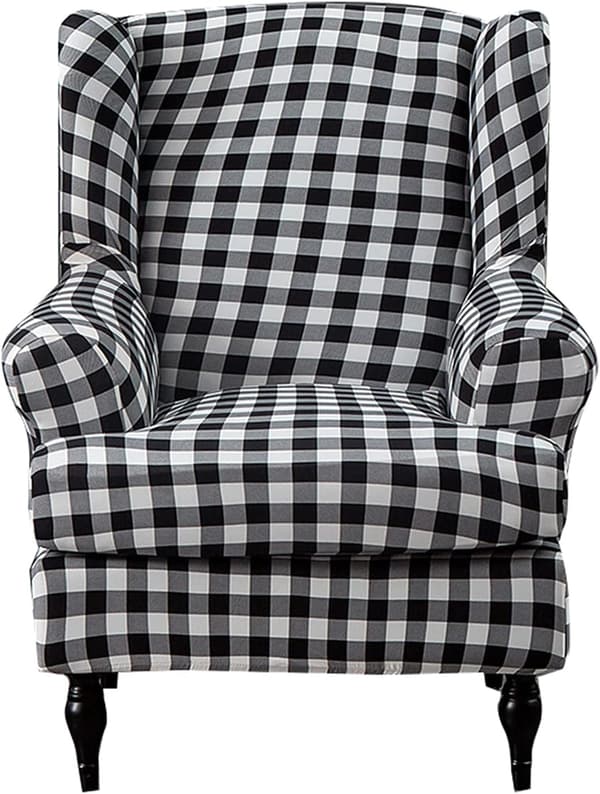 Wingback stoltrekk 2 deler stretch spandex Wingback stol Co