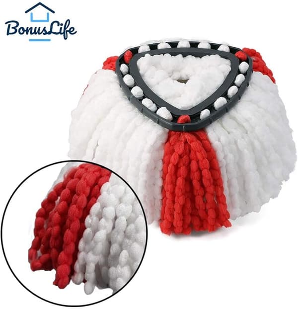 Pakke med 6 enkle rengjøring mikrofiber spin mopp erstatningshode Ref