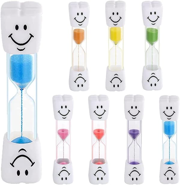 7 timers i timeglassform for barn, kjøkkentimer, timeglasstimer, 3 minutter