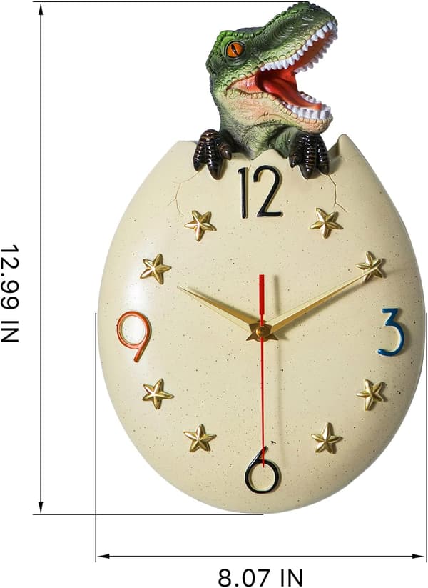 Børnevægur, Dinosaur Egg vægur til stue, soveværelse