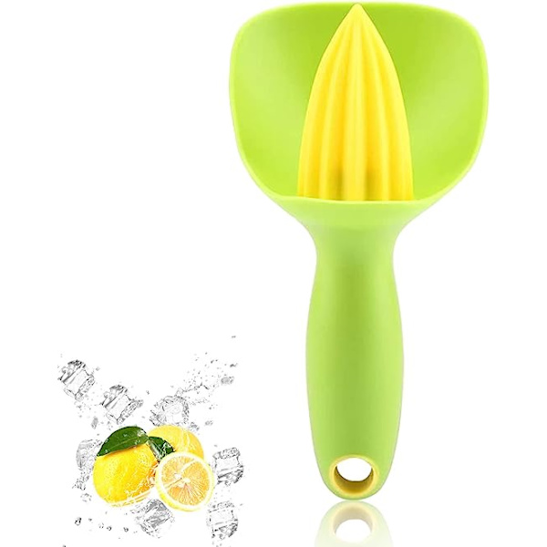Citruspresser med filter til kerner, ergonomisk mini-citronpresser til