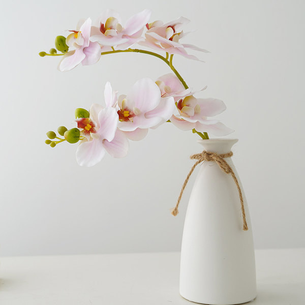 2 stk. 5 kunstige phalaenopsis blomster til boligindretning