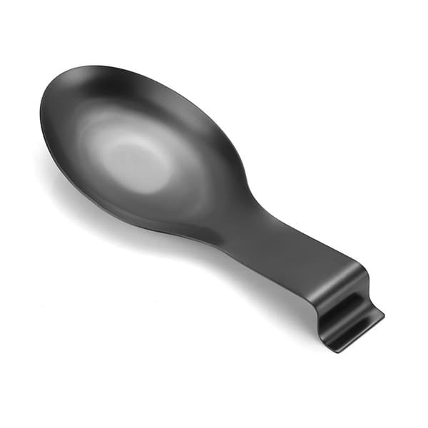 Mat Sort Ske Rest, Rustfrit Stålskeholder til Komfur,
