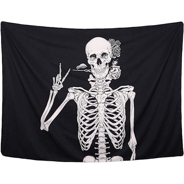 Rock and Roll Skull Tapestries, Funny Skull Human Skeleton Tapes