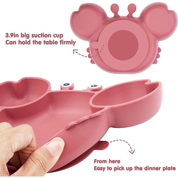 Halkfri silikonsugplatta för baby - BPA-fri