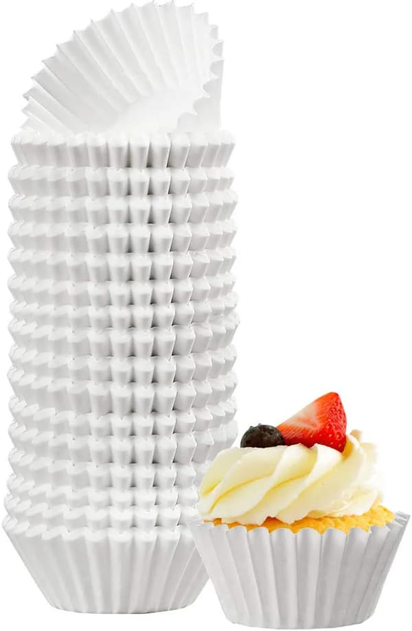 500 stk. Mini Hvide Cupcakeforme, Små Muffinforme, Bagepapir