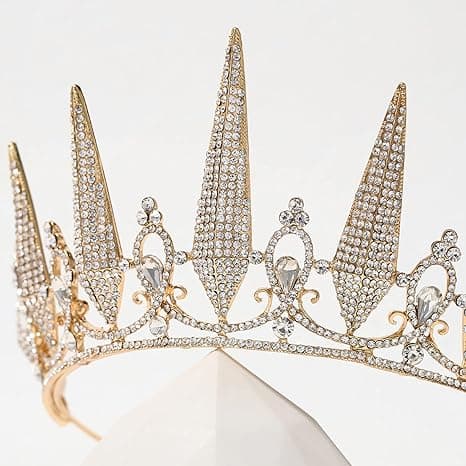 Guld Tiaraer og Kroner til Kvinder, Krystal Bryllups Tiara til Brud