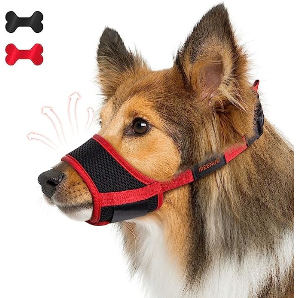 Dog Muzzle with Adjustable Buckle - Breathable Mesh -L