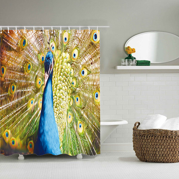 Peacock Open Screen Bruseforhæng, med 12 Plastikkroge 180*180cm