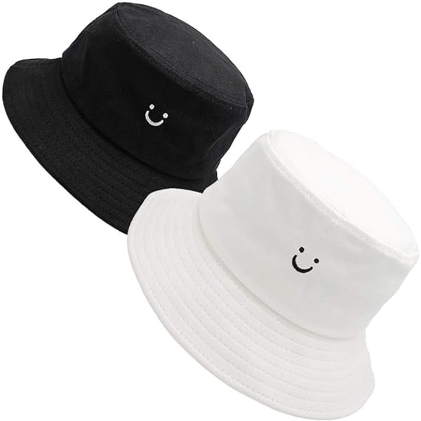 Bucket Hats Sommer Reise Strand Utendørs Solhatt Unisex Cap 2pack