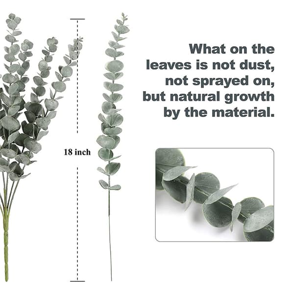 10 kunstige eukalyptus stilke, borddekoration til bryllup
