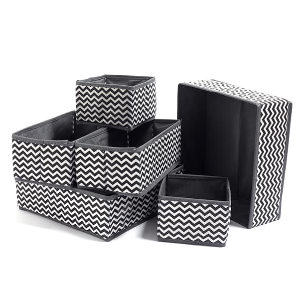 6 stk. oppbevaringsboks i non-woven