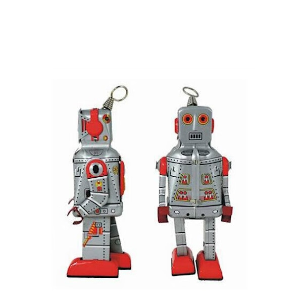 Robot som spelar tenntrumma - Samlarobjekt för vuxna - Leksaker i järn (3)