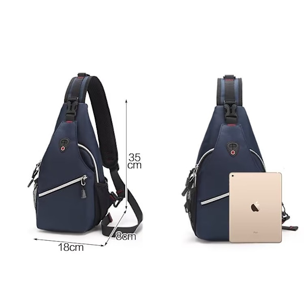 Sling Ryggsäck, Multifunktionell Crossbody Axelväska Resa Vandring Dagryggsäck (Lila)