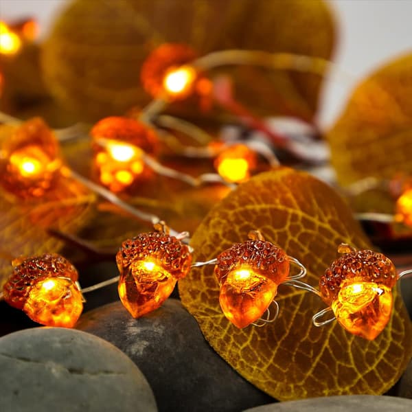 Julelys, 10ft sølvtråd kirtel 40 LED batteri P