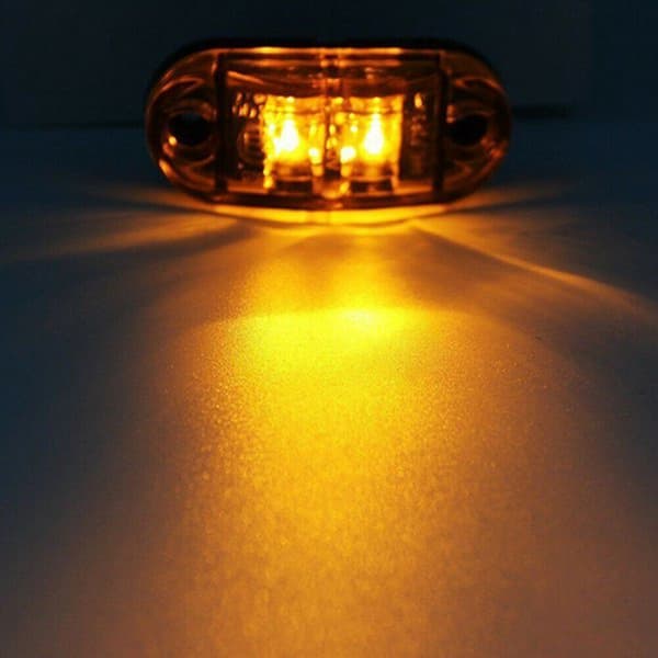10 stk lastebil 2LED kannibalfisk sidelys tilhenger side baklys