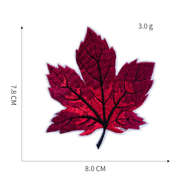 18 stk. Pink Maple Leaf Patch, Blomster Hul Jeans Patch, Butte