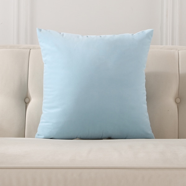 2 velvet decorative square pillow covers(Aquamarine)