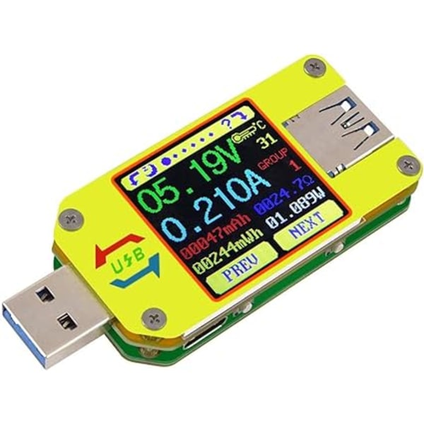 UM34C USB-måler Tester Spænding Strøm Bluetooth Batteri Strøm C