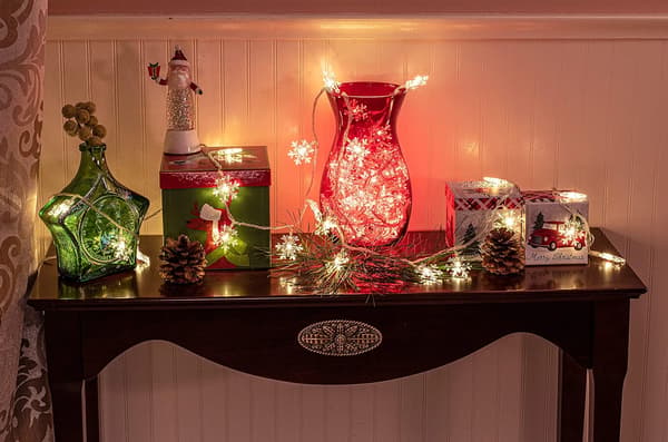 50 LED snefnug julelys. 16,4' plug-in stri