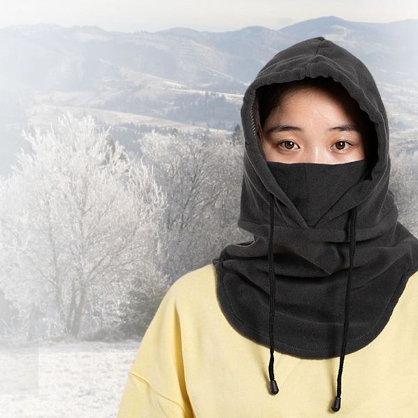 Unisex Höst Vinter Vindtät Dragsko Varm Utomhus Huva Han
