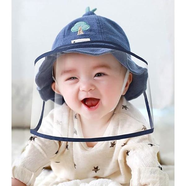 Baby Mask Hat med klar visir för barn pojkar flickor sommar UV Pro