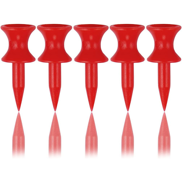 100-pack 32 mm röda plastgolftee