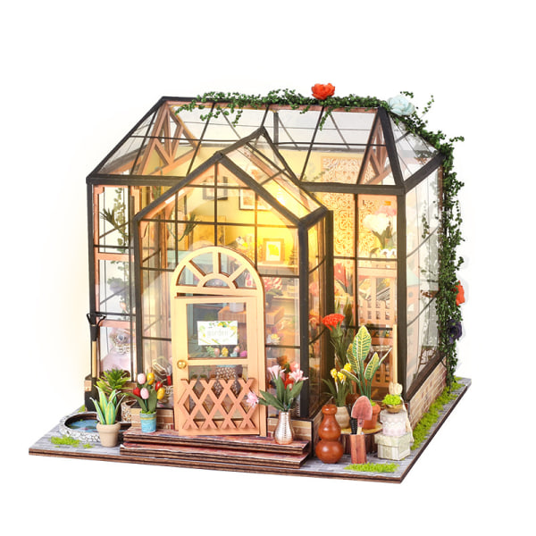 DIY miniatyrhus handgjorda blomsterhus jenny flower house ass