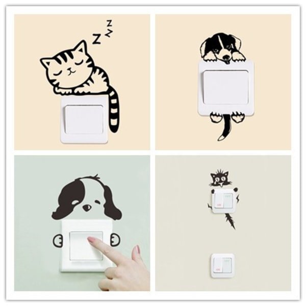 6 kpl Alien Cat Dog Uusi WC Kylpyhuone WC Söpö WC St